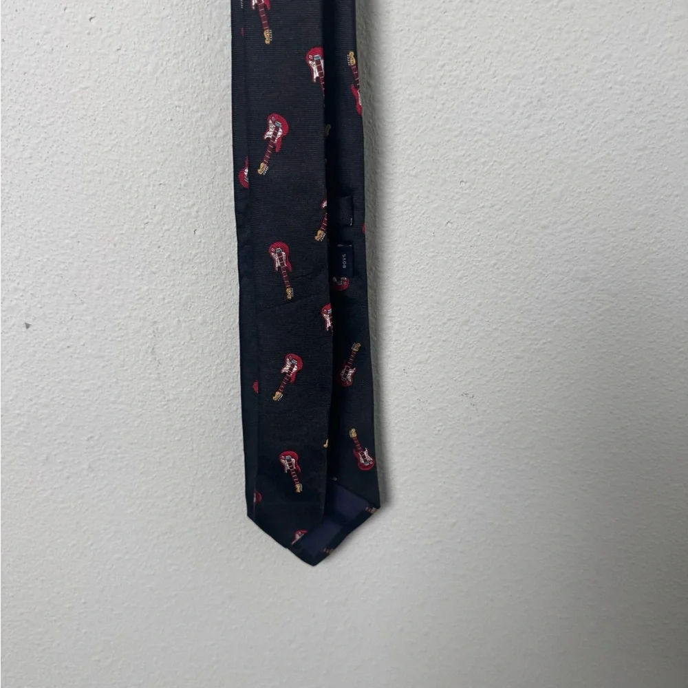 Lord & Taylor Guitar Musician Rock N Roll Tie Novelty Print 100%‎ Silk Tie